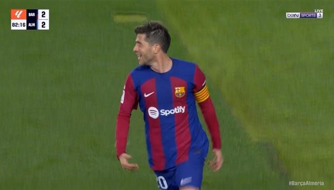 روبرتو يمنح  برشلونة الفوز على متذيل ترتيب الدوري بصعوبة